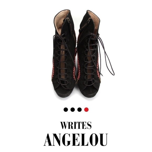 John Fluevog WRITES
ANGELOU Black Heeled Boots with Chunky Heel - Picture 5 of 13